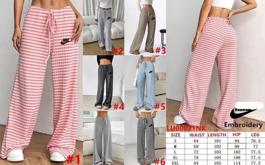 N!kee Ribbed Embroidered Pants