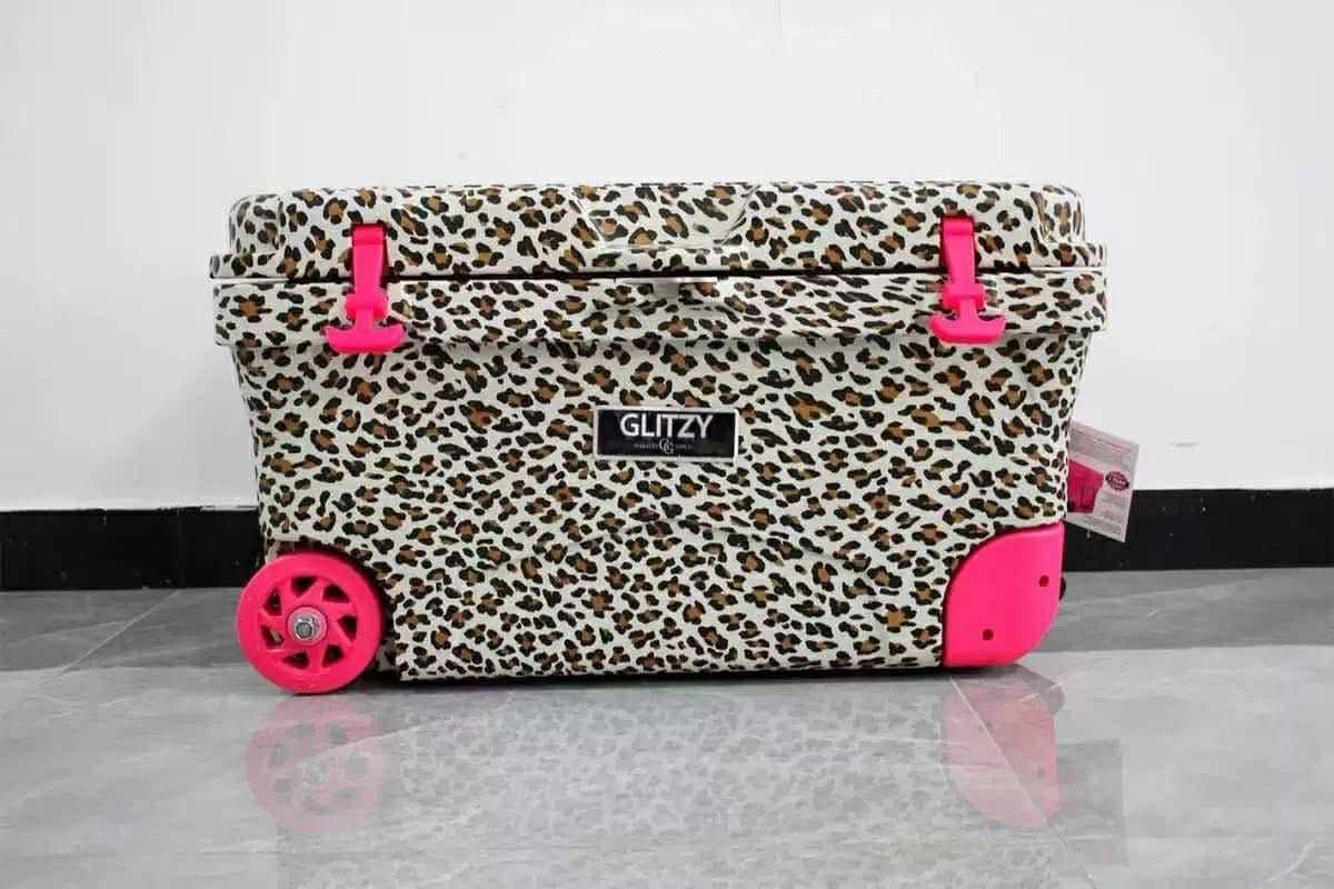 Leopard Hot Pink 30L Cooler w/ Wheels