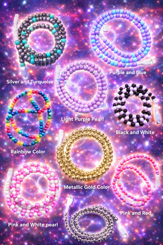 Cosmic Bloom Beaded TypeC Charger