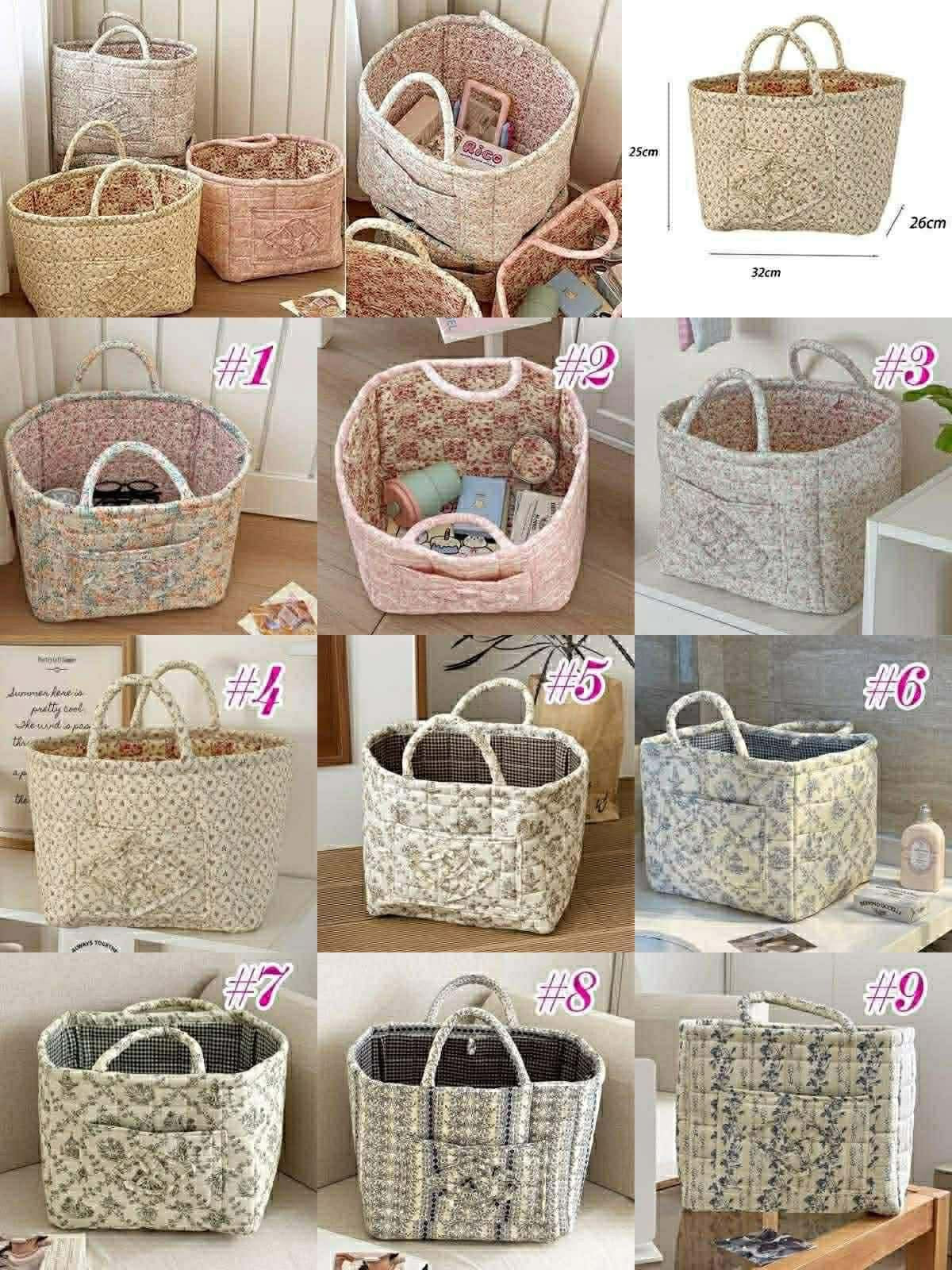 Cosmic Bloom Quilted Storage Tote