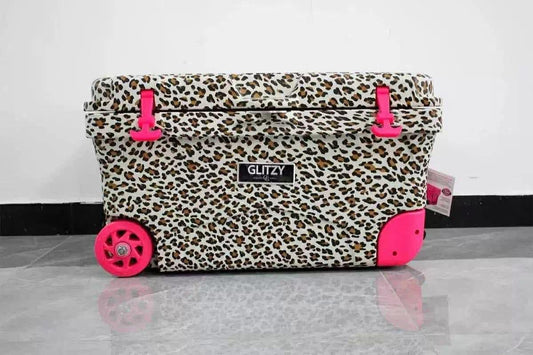 Leopard Hot Pink 30L Cooler w/ Wheels