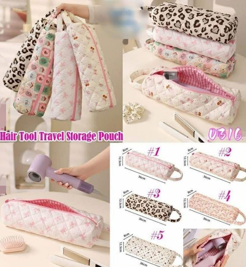 Cosmic Bloom Quilted Hair Tool Bag