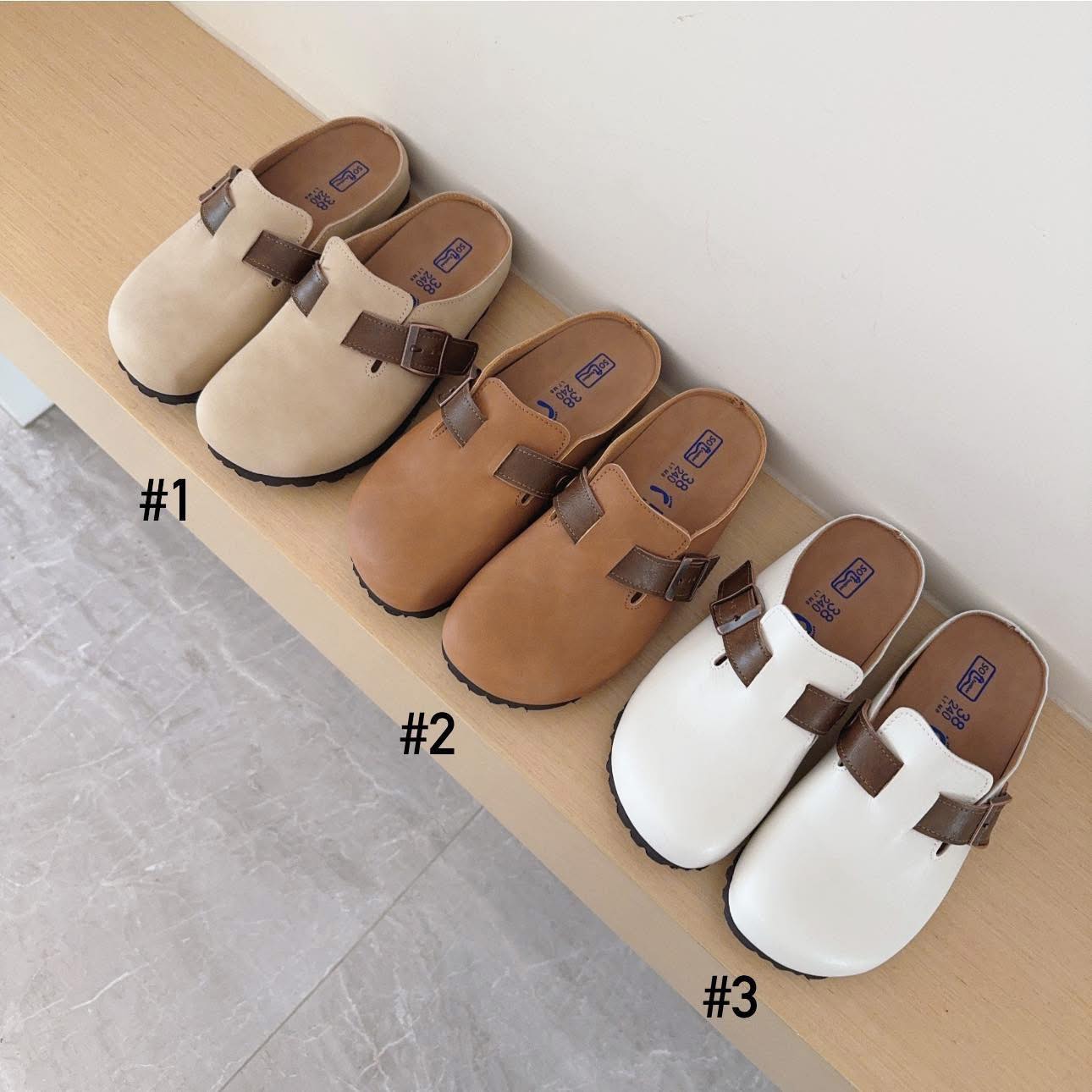 Leather Strap Birk Clogs