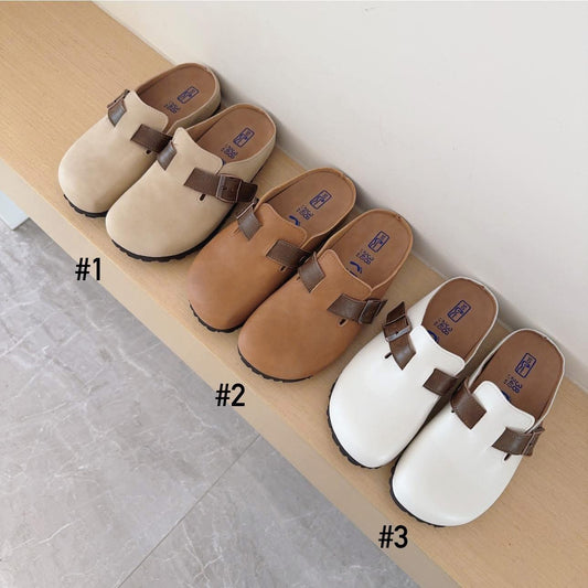 Leather Strap Birk Clogs